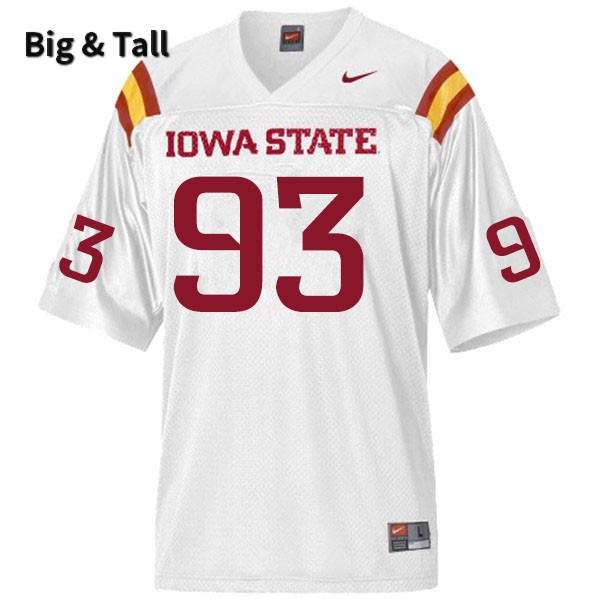 Iowa State Cyclones Men's #93 Eddie Ogamba Nike NCAA Authentic White Big & Tall College Stitched Football Jersey LE42X14IY